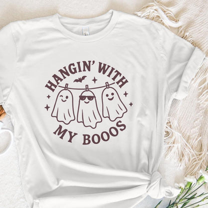 Hangin' With My Boos PNG, Funny Ghost Friends Shirt - 300 DPI Design for