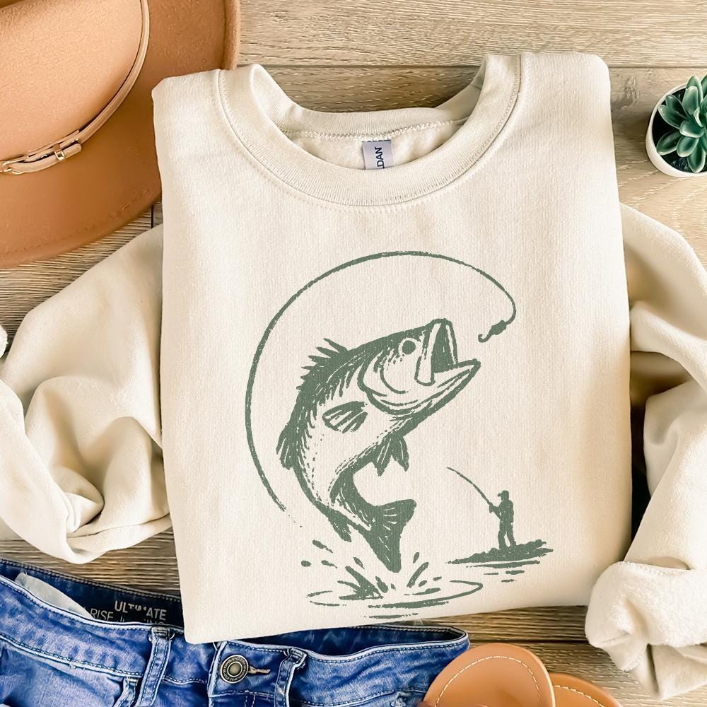 Bass Fishing PNG, Digital Download - 300 DPI Design for T-Shirt