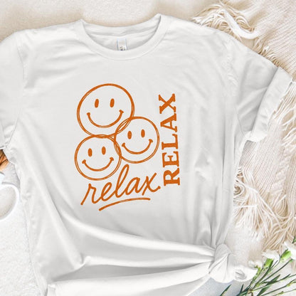 Relax PNG, Smiley Face Digital Download - 300 DPI Design for T-Shirt