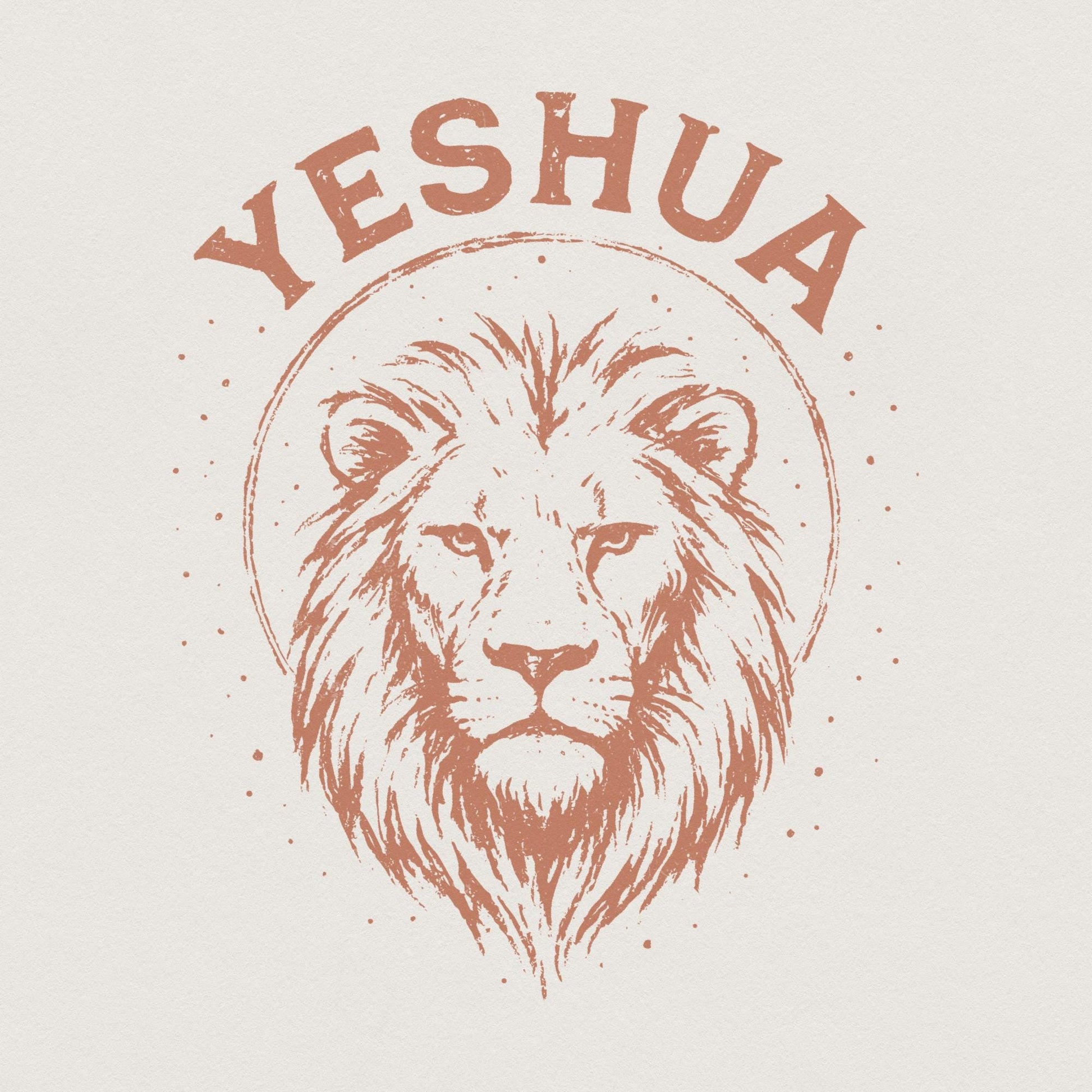 Yeshua PNG, Lion of Judah Digital Download - 300 DPI Design for T-Shirt