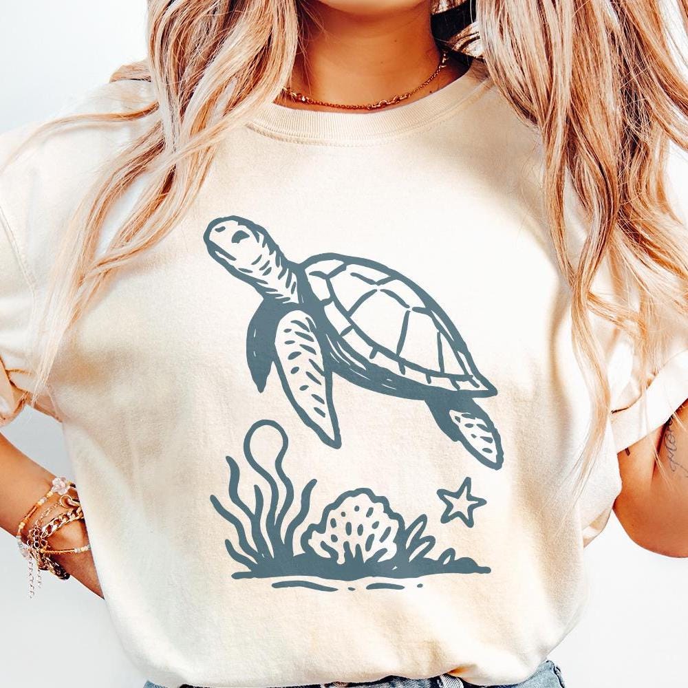 Sea Turtle PNG Clipart, Ocean Animal Illustration - 300 DPI Design for