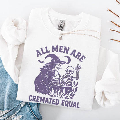 All Men Are Cremated Equal PNG, Witch Cauldron Skeleton - 300 DPI Design