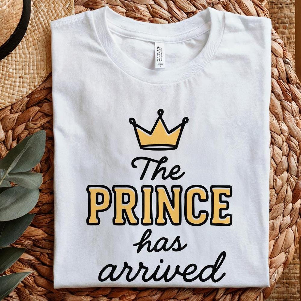 The Prince Has Arrived PNG, Royal Baby Boy Announcement PNG - 300 DPI
