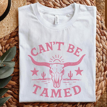 Can't Be Tamed PNG, Western Skull Digital Download - 300 DPI Design for