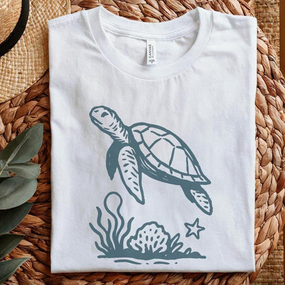 Sea Turtle PNG Clipart, Ocean Animal Illustration - 300 DPI Design for