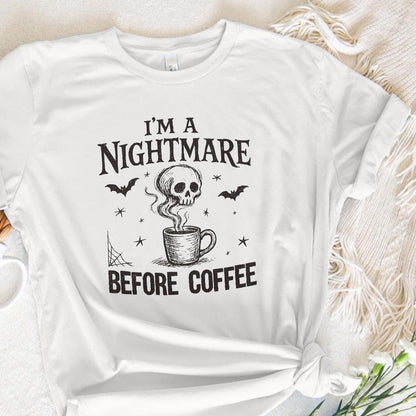 I'm a Nightmare Before Coffee PNG, Halloween Skull Coffee Digital Art -