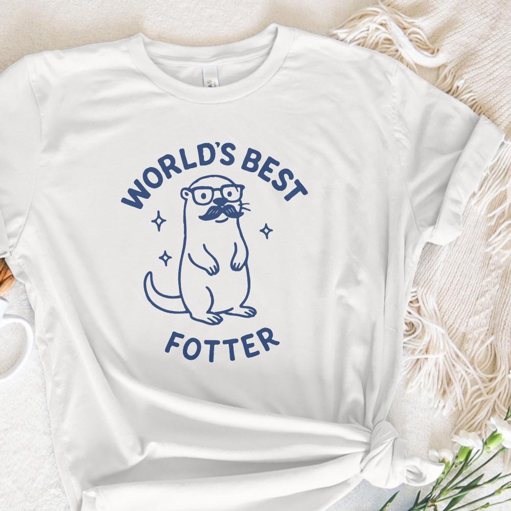 World’s Best Fotter PNG, Funny Otter Dad Shirt - 300 DPI Design for T-Shirt