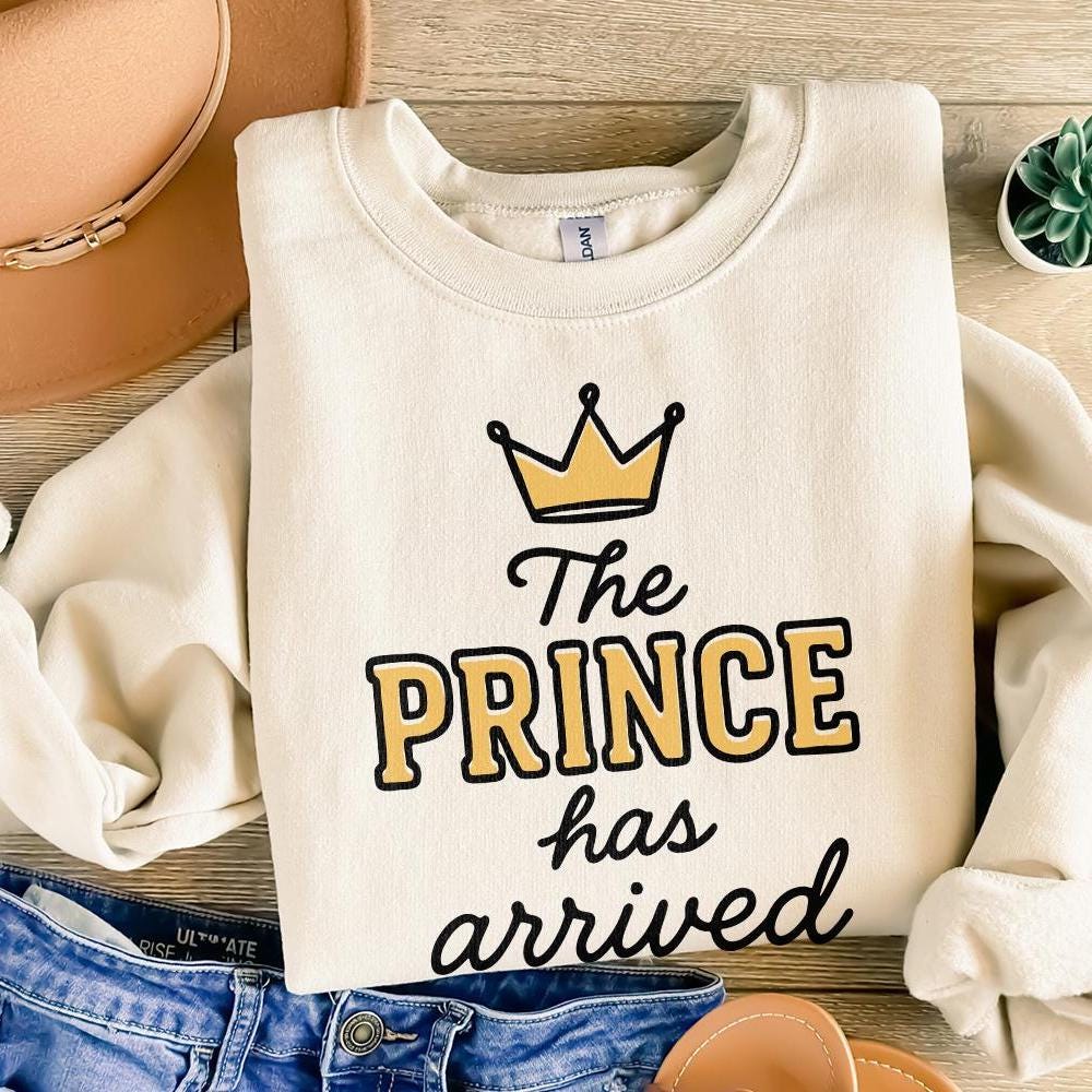 The Prince Has Arrived PNG, Royal Baby Boy Announcement PNG - 300 DPI