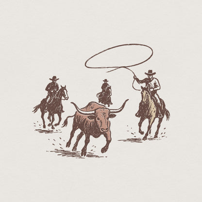 Western Rodeo PNG, Cowboy Lasso Digital Art - 300 DPI Design for T-Shirt