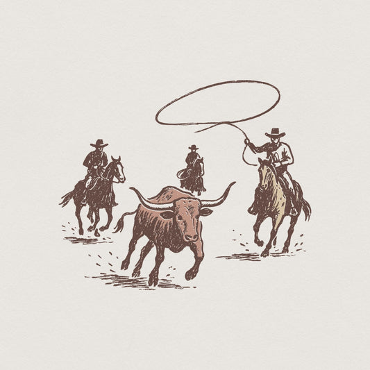 Western Rodeo PNG, Cowboy Lasso Digital Art - 300 DPI Design for T-Shirt