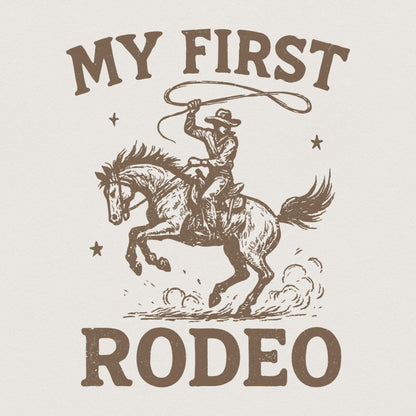 My First Rodeo PNG, Western Cowboy Shirt - 300 DPI Design for T-Shirt