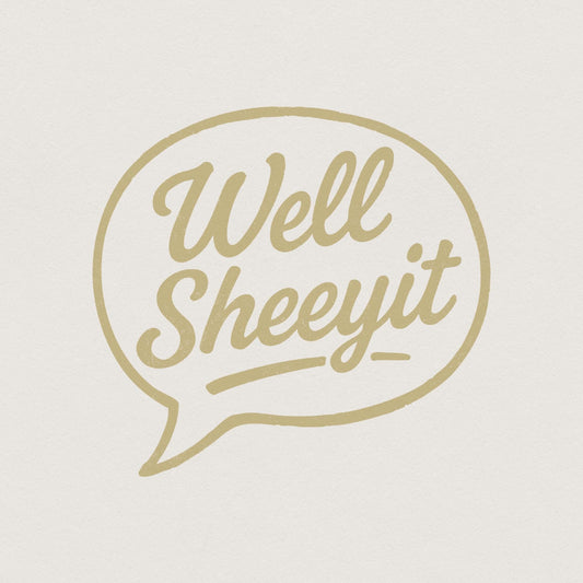 Well Sheeyit PNG, Retro Speech Bubble Saying - 300 DPI Design for T-Shirt