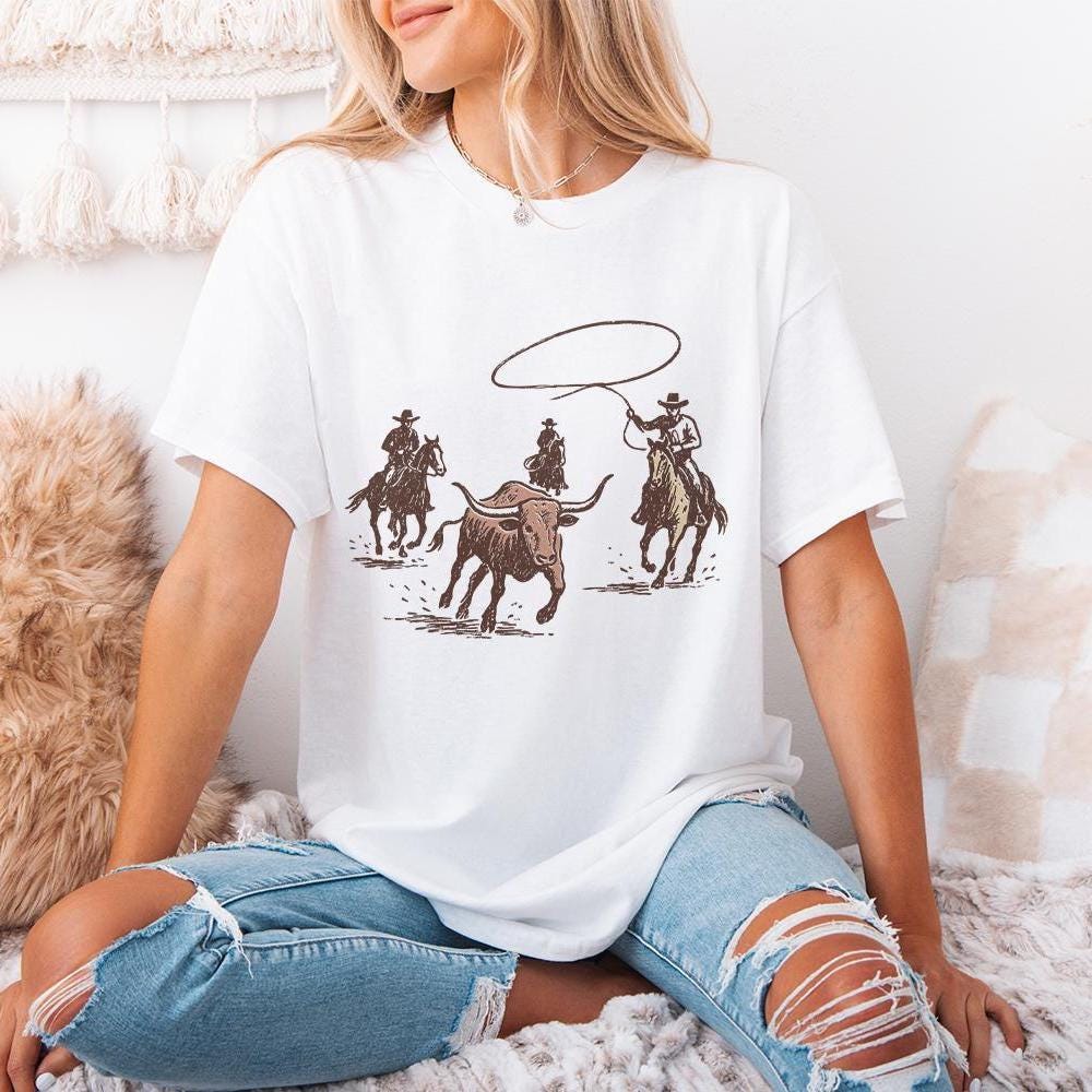 Western Rodeo PNG, Cowboy Lasso Digital Art - 300 DPI Design for T-Shirt