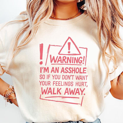 Warning! I'm an Asshole PNG, Funny Digital Download - 300 DPI Design for