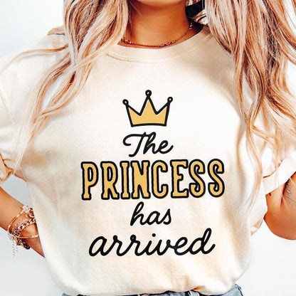 The Princess Has Arrived PNG, Baby Shower Shirt Design - 300 DPI Design