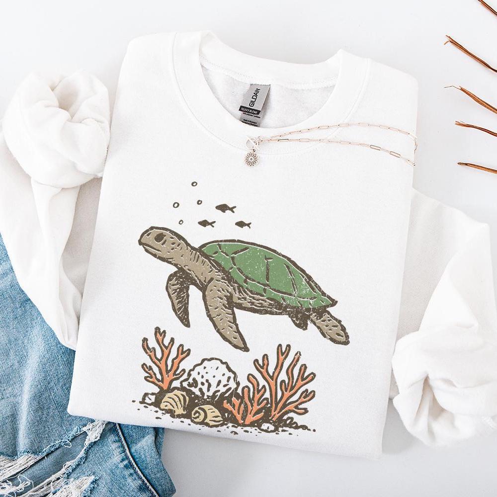 Sea Turtle PNG, Ocean Life Digital Download - 300 DPI Design for T-Shirt