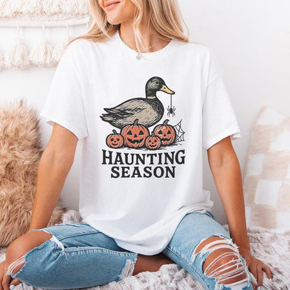 Haunting Season PNG, Duck Halloween Shirt - 300 DPI Design for T-Shirt
