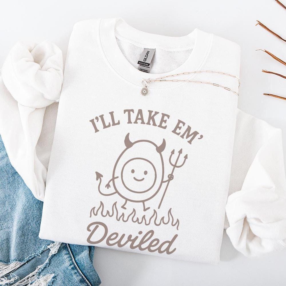 I’ll Take Em’ Deviled PNG, Cute Devil Egg Digital Download - 300 DPI