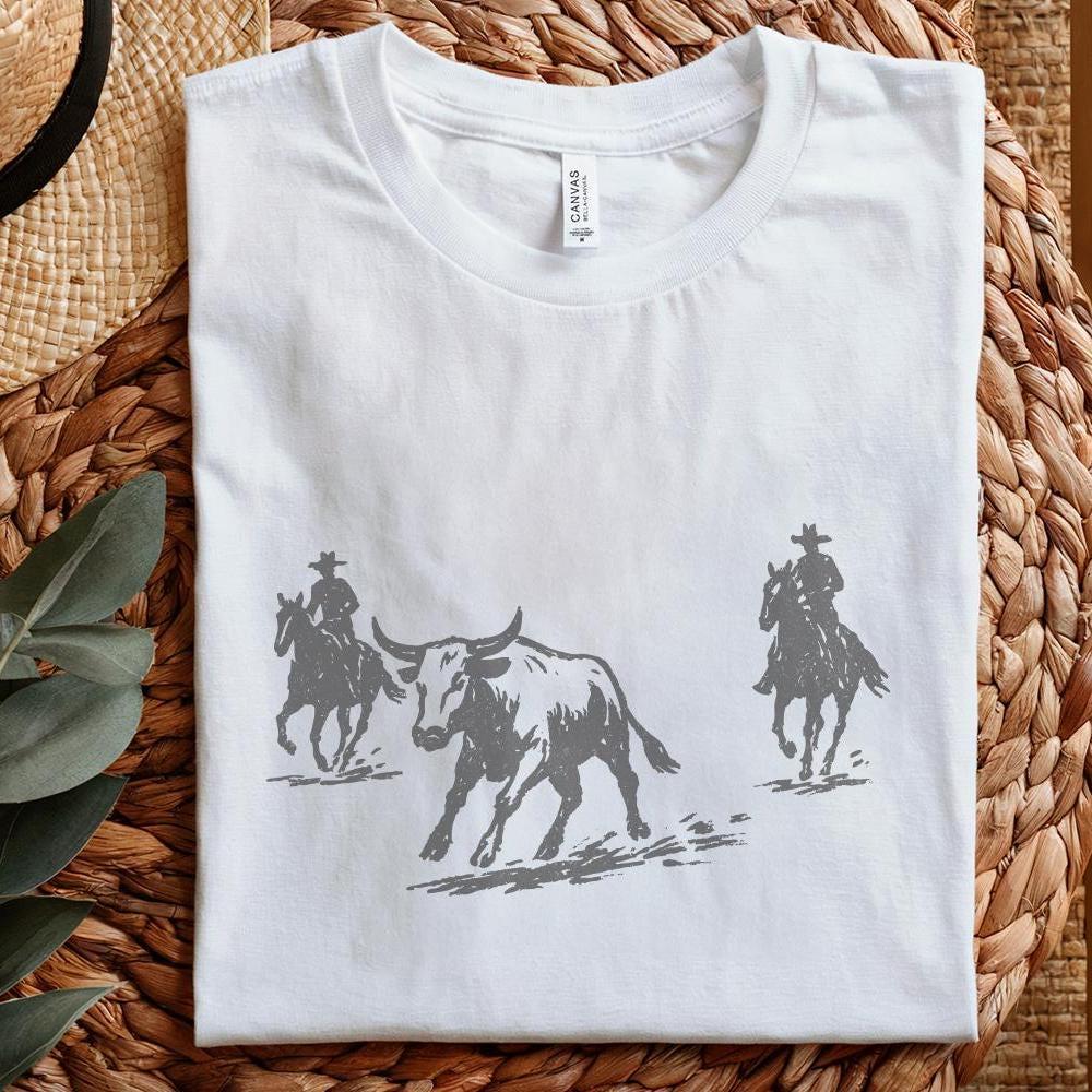 Western Rodeo PNG, Cowboy Digital Download - 300 DPI Design for T-Shirt