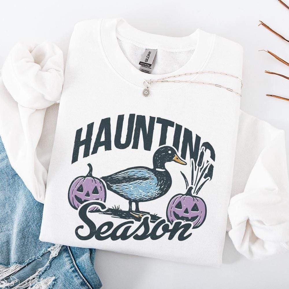 Haunting Season PNG, Halloween Duck Digital Download - 300 DPI Design for