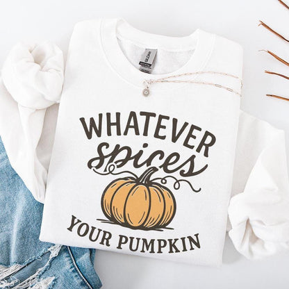 Whatever Spices Your Pumpkin PNG, Fall Quote Shirt - 300 DPI Design for