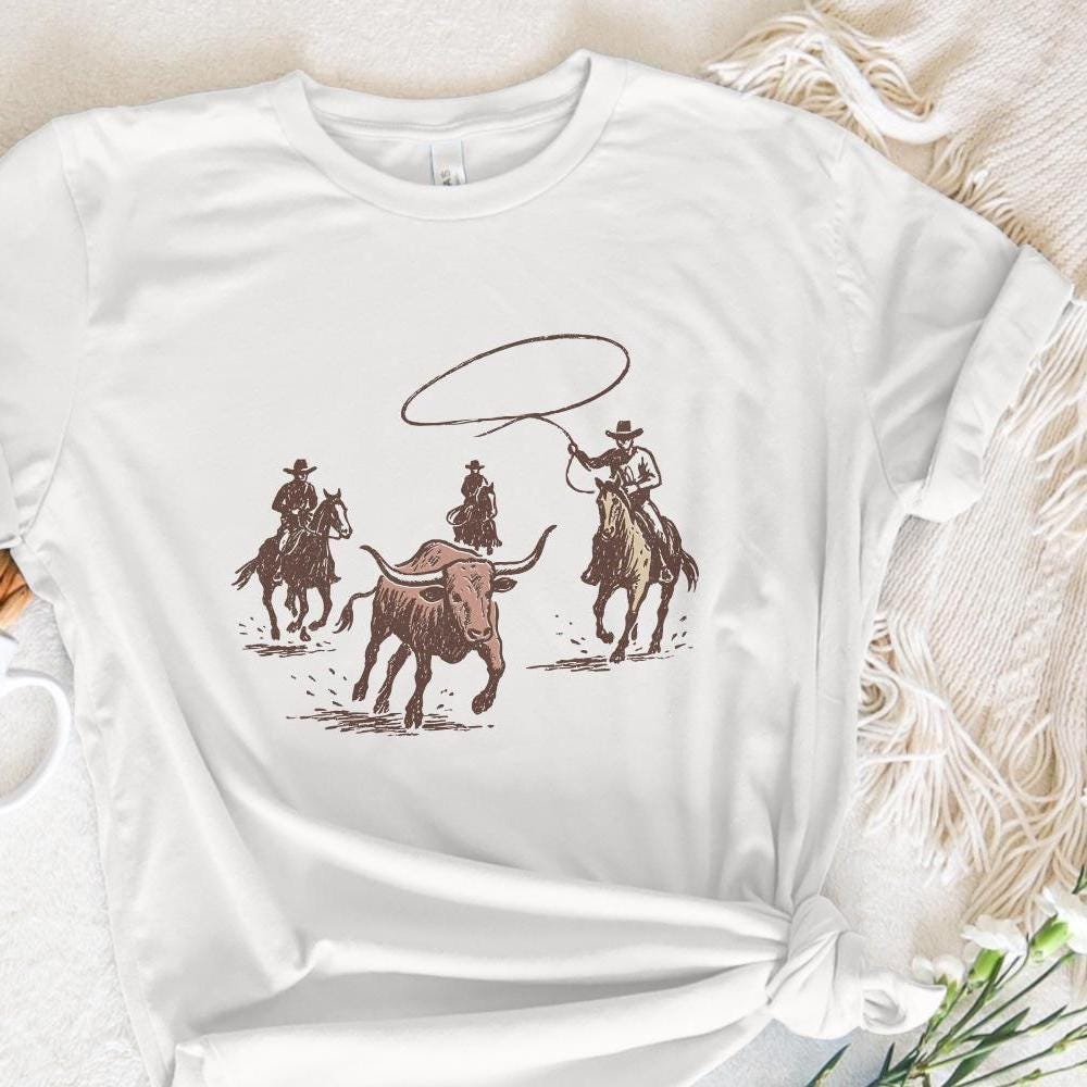 Western Rodeo PNG, Cowboy Lasso Digital Art - 300 DPI Design for T-Shirt