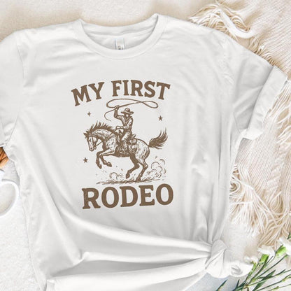 My First Rodeo PNG, Western Cowboy Shirt - 300 DPI Design for T-Shirt