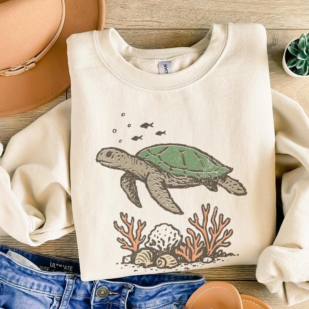 Sea Turtle PNG, Ocean Life Digital Download - 300 DPI Design for T-Shirt
