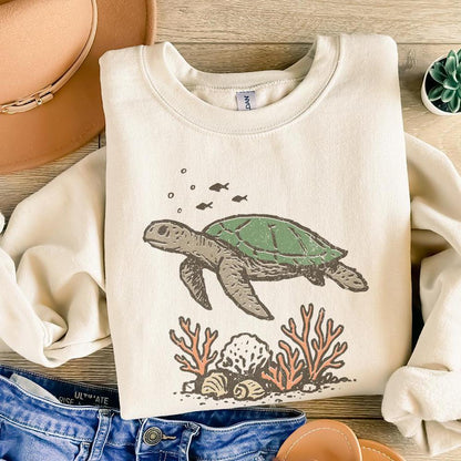 Sea Turtle PNG, Ocean Life Digital Download - 300 DPI Design for T-Shirt