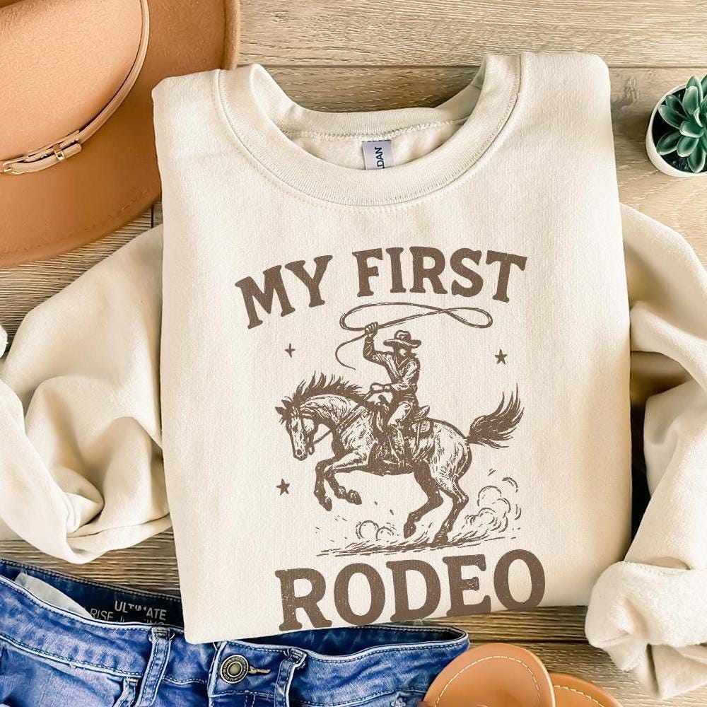 My First Rodeo PNG, Western Cowboy Shirt - 300 DPI Design for T-Shirt