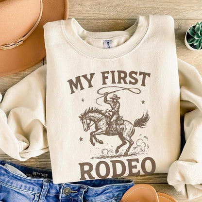 My First Rodeo PNG, Western Cowboy Shirt - 300 DPI Design for T-Shirt