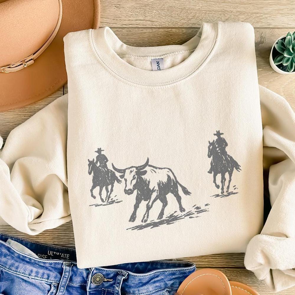 Western Rodeo PNG, Cowboy Digital Download - 300 DPI Design for T-Shirt