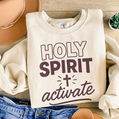 Holy Spirit Activate PNG, Christian Shirt PNG - 300 DPI Design for T-Shirt