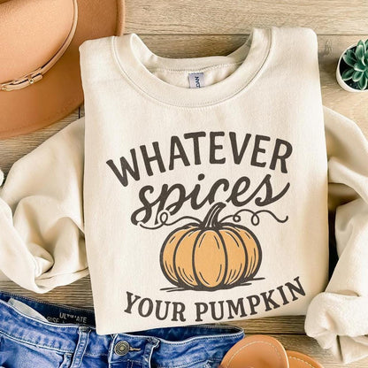 Whatever Spices Your Pumpkin PNG, Fall Quote Shirt - 300 DPI Design for