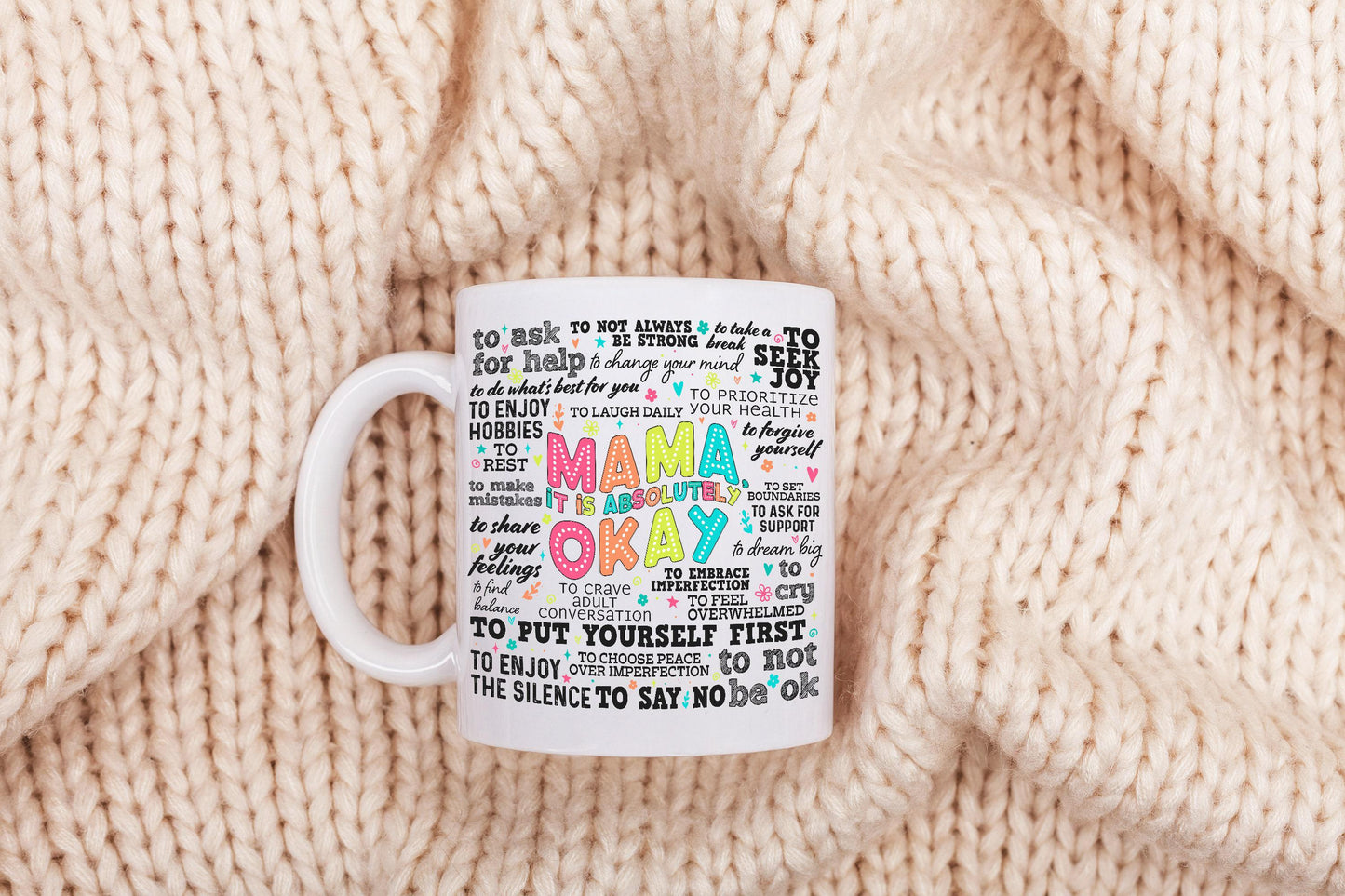 Mama It's Okay PNG Inspirational Mother's Day Quote, Mental Health