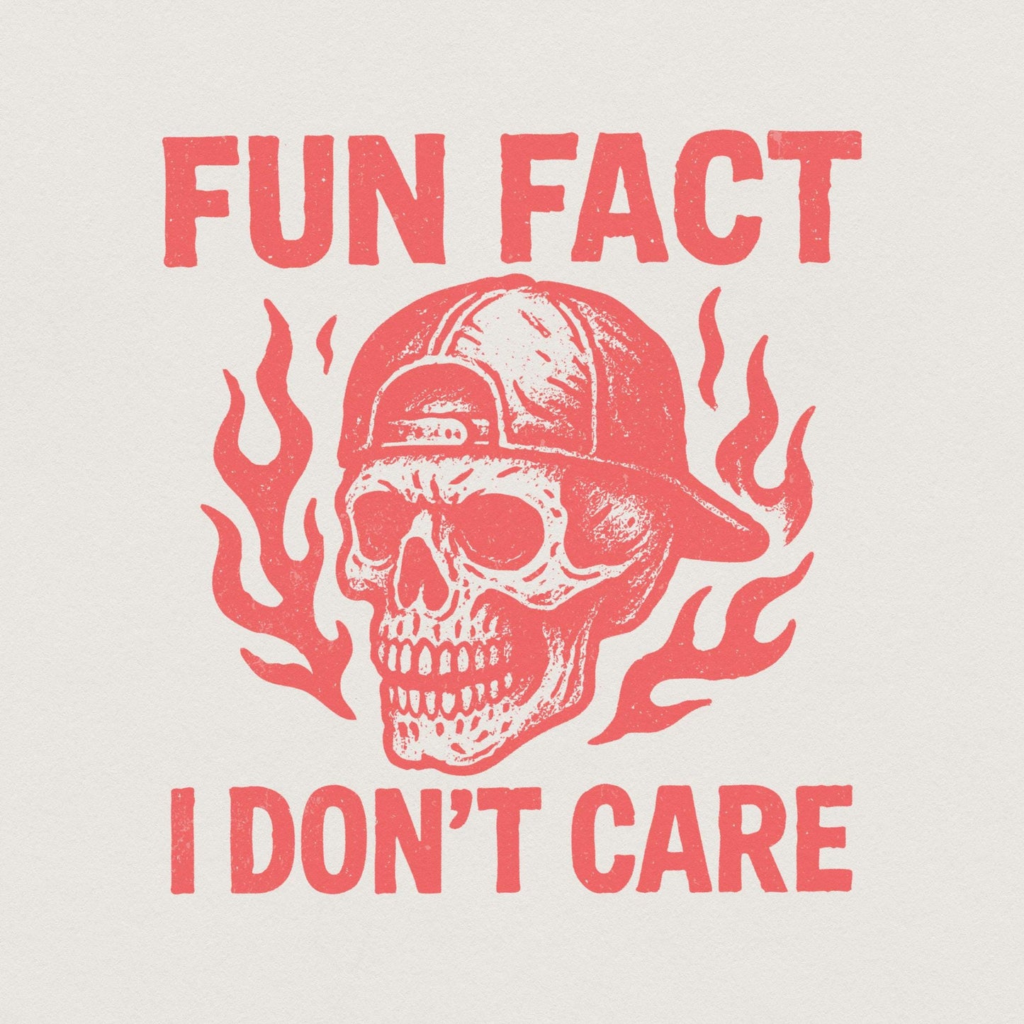Fun Fact I Don't Care PNG, Sarcastic Skull Shirt Digital Download - 300