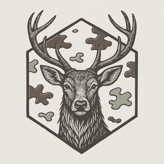 Deer Head PNG, Woodland Animal Clipart - 300 DPI Design for T-Shirt