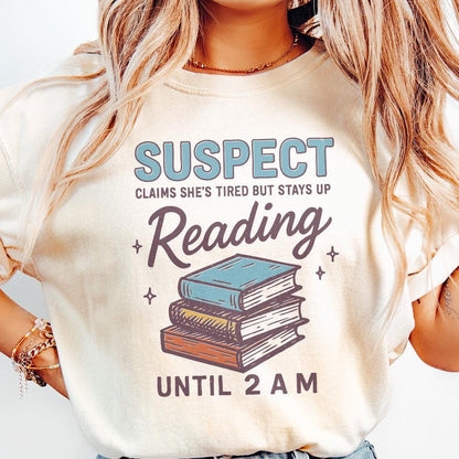 Suspect Claims She’s Tired But Stays Up Reading PNG, Book Lover Digital