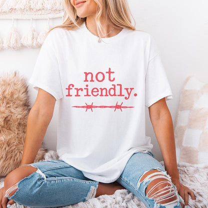Not Friendly PNG, Barbed Wire Printable Shirt - 300 DPI Design for T-Shirt