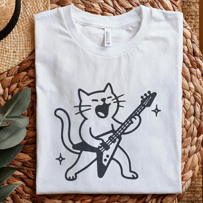 Rocking Cat PNG, Funny Digital Download - 300 DPI Design for T-Shirt