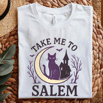 Take Me To Salem PNG, Witchy Cat Halloween Digital Art - 300 DPI Design