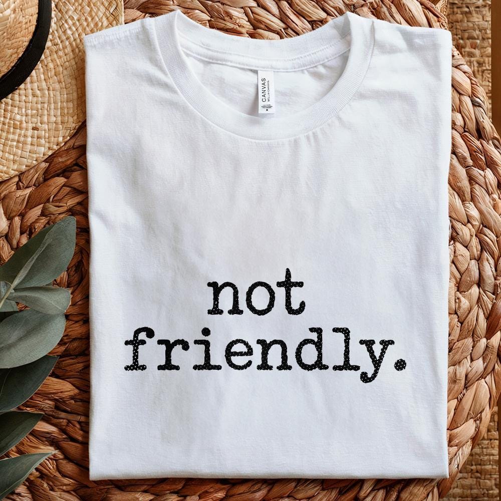 Not Friendly PNG, Digital Download - 300 DPI Design for T-Shirt