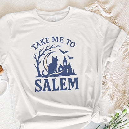 Take Me To Salem PNG, Cat on Crescent Moon - 300 DPI Design for T-Shirt