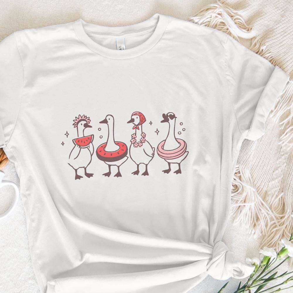 Watermelon Goose PNG, Funny Goose Digital Download - 300 DPI Design for