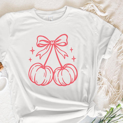 Cherry Bow PNG, Cute Cherry Digital Download PNG for T-Shirts - 300 DPI