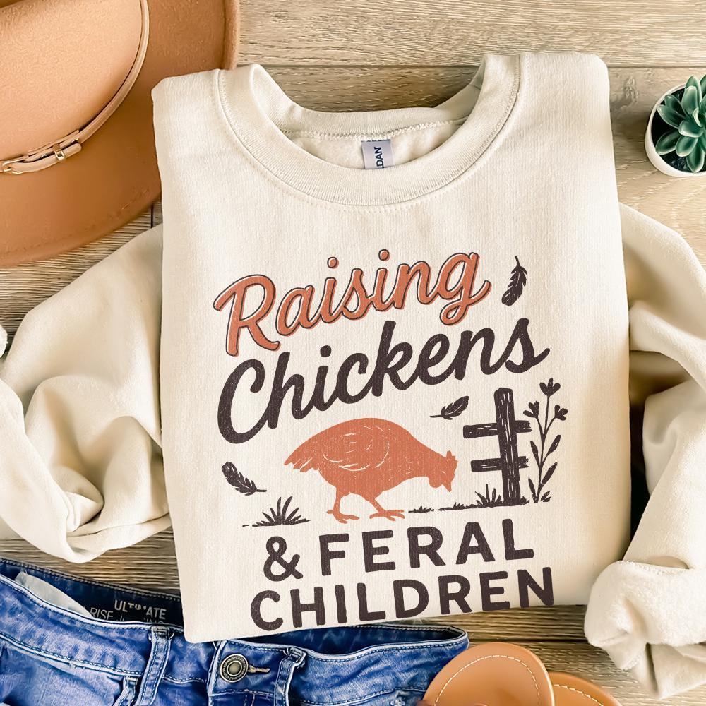 Raising Chickens & Feral Children PNG, Homestead Digital Download - 300