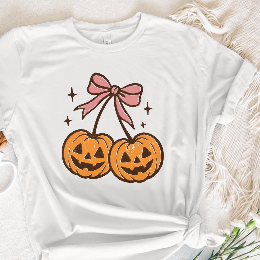 Double Pumpkin PNG, Halloween Clipart - 300 DPI Design for T-Shirt