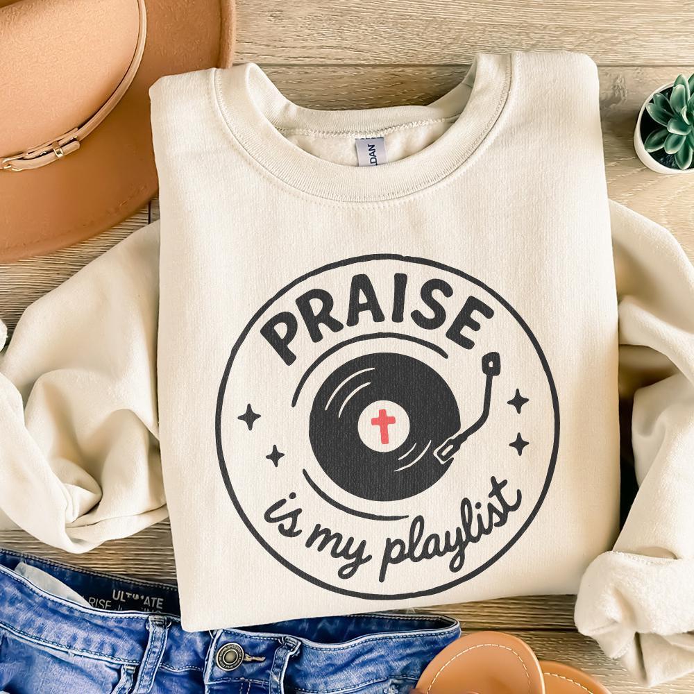 Praise Is My Playlist PNG, Christian Music Shirt Digital Download - 300