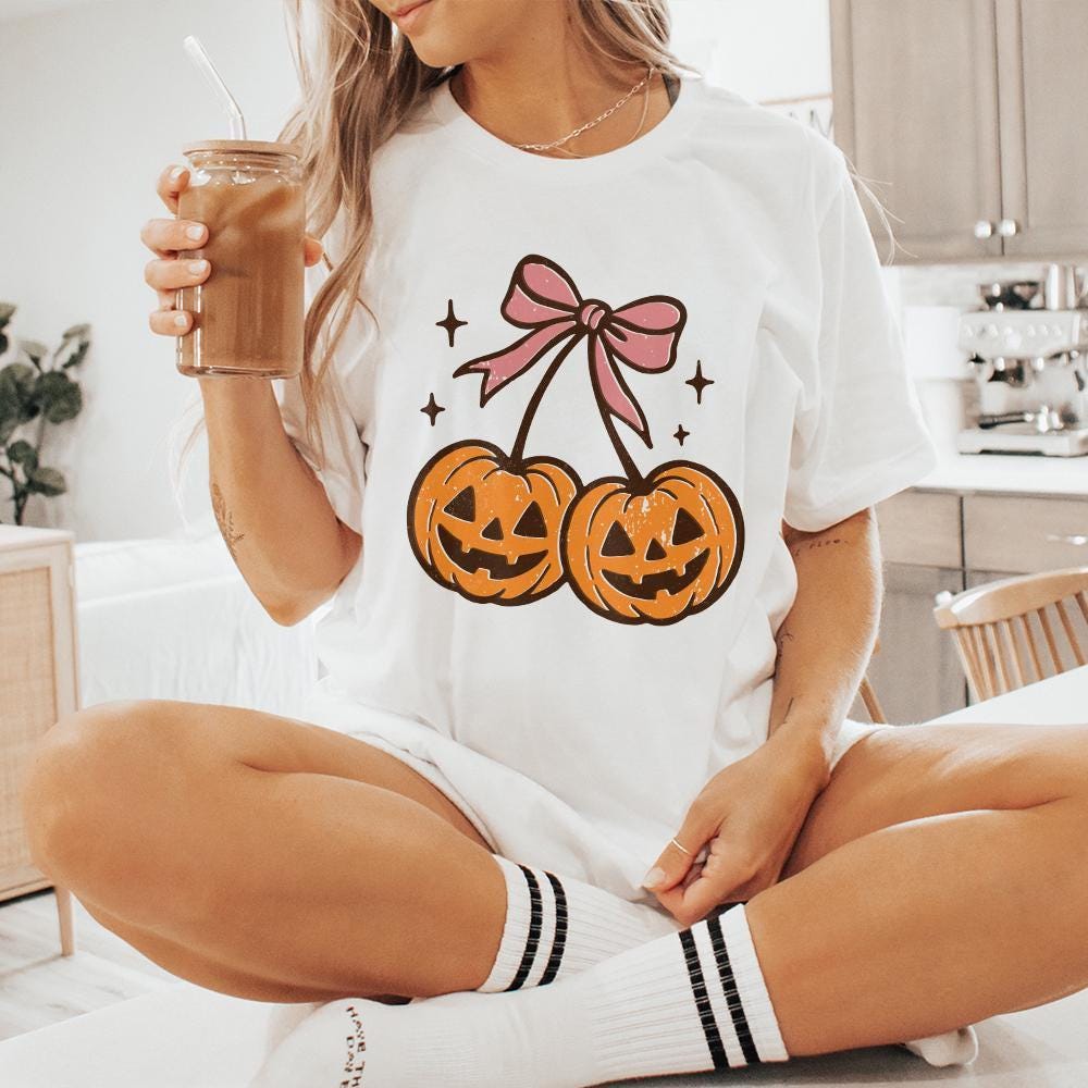 Double Pumpkin PNG, Halloween Clipart - 300 DPI Design for T-Shirt