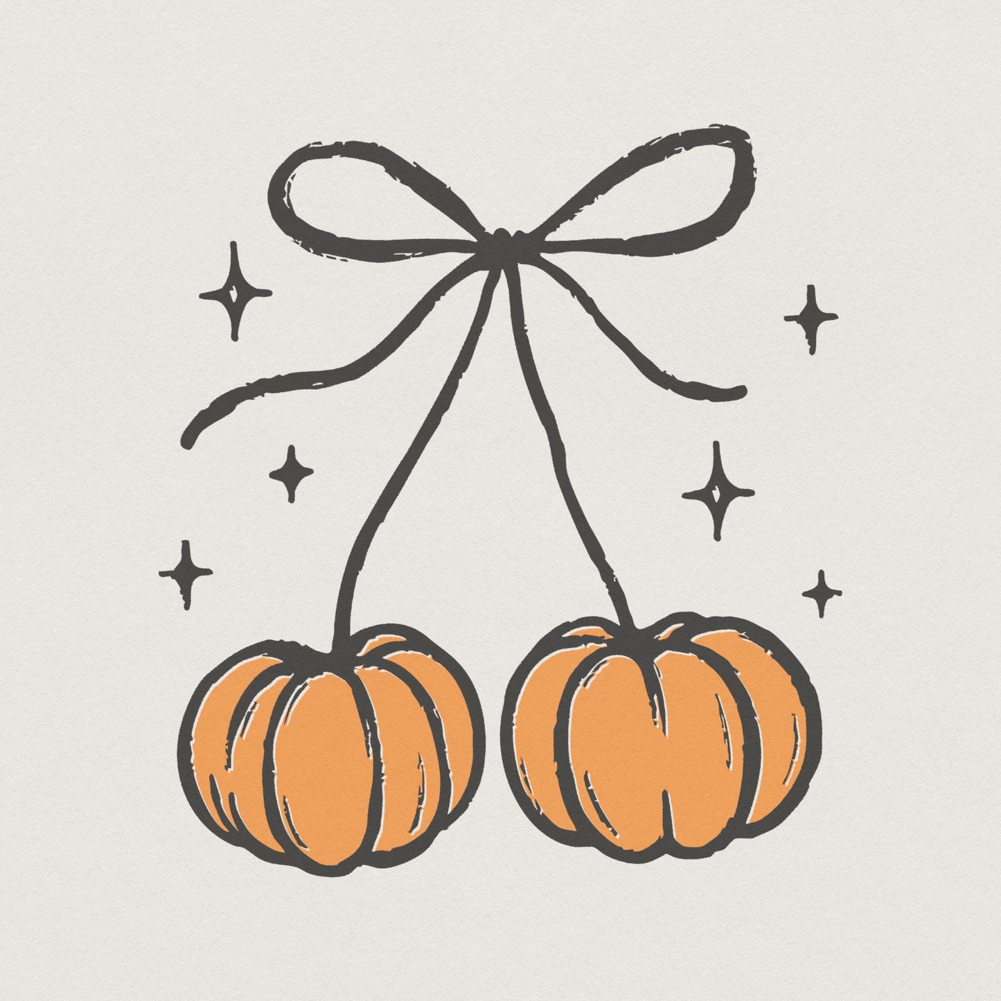 Pumpkin Pair Digital Download PNG - Cute Halloween and Fall Shirt Design,
